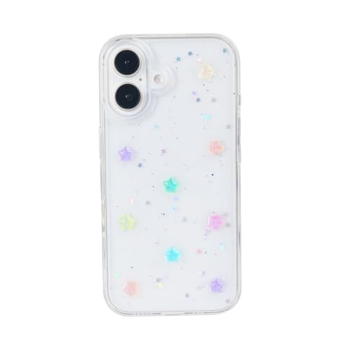 VALRION Schutzhülle für iPhone 16e, 3D-leuchtende Sterne, leuchtet im Dunkeln, nachtleuchtende Glitzer-Schutzhülle für Damen, Mädchen, weich, dünn, TPU, stoßfest, funkelnd, transparent, transparent VALRION Schutzhülle für iPhone 16e, 3D-leuchtende Sterne, leuchtet im Dunkeln, nachtleuchtende Glitzer-Schutzhülle für Damen, Mädchen, weich, dünn, TPU, stoßfest, funkelnd, transparent, transparent von VALRION