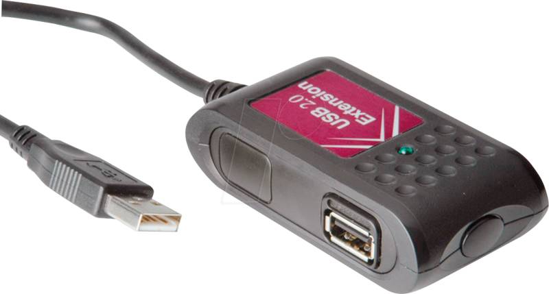 VALUE 12991089 - USB 2.0 Hub, 2 Port, Verlängerung, 5 m von VALUE