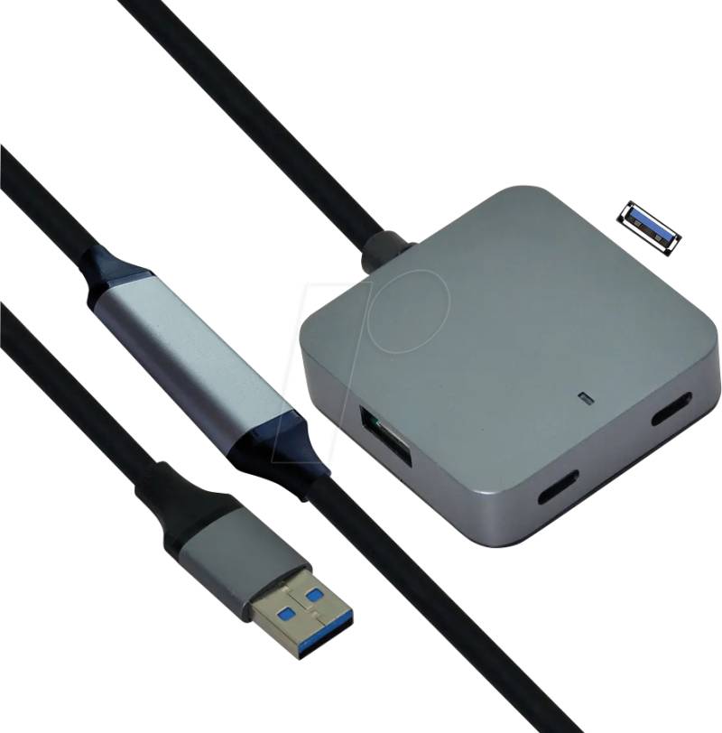 VALUE 12991125 - USB 3.0 4-Port Hub, 2x USB-A, 2x USB-C, 10 m Anschlusskabel von VALUE