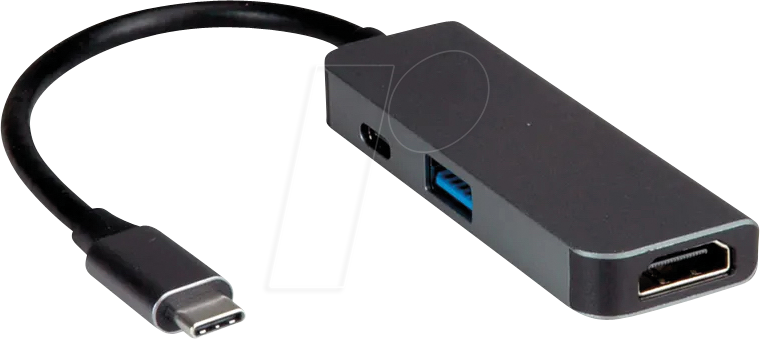 VALUE 12991141 - Adapter USB-C > HDMI, USB-A, PD, 4K 30Hz von VALUE