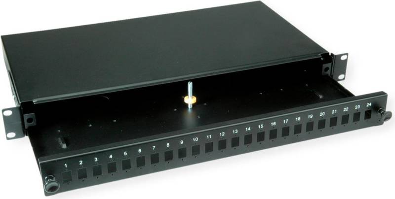 VALUE 19-Spleißbox, 24x SC Sx/LC Dx, 1 HE, schwarz (21.99.0651) von VALUE