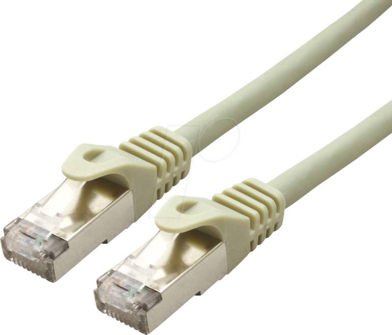 VALUE 21990849 - Patchkabel Cat.6a, S/FTP (PiMF), Massivdraht, LSOH, grau, 90 m von VALUE