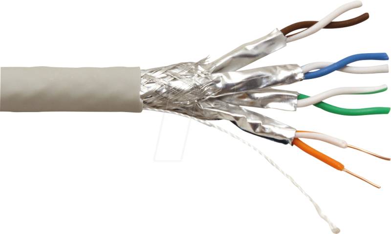 VALUE 21990886 - Cat.7 Netzwerkkabel, S/FTP, grau, 100 m von VALUE