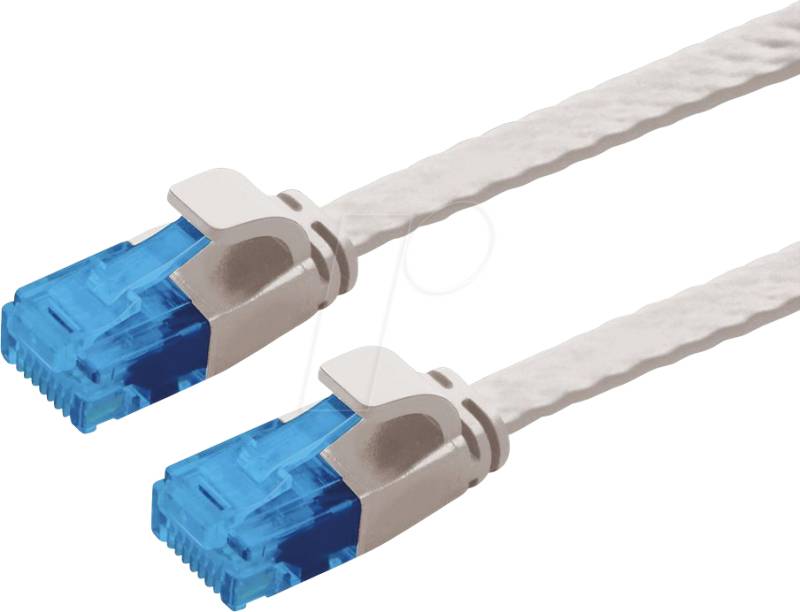 VALUE 21992012 - Patchkabel Cat.6a, UTP, extra-flach, grau, 2 m von VALUE
