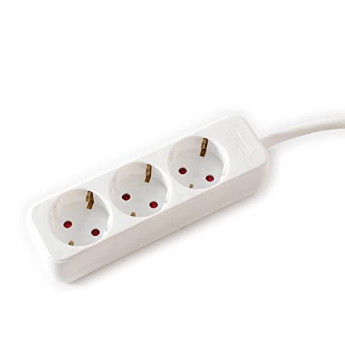 VALUE 3-Fach Steckdosenleiste ohne Schalter, weiß, 3 m VALUE 3-Fach Steckdosenleiste ohne Schalter, weiß, 3 m von VALUE