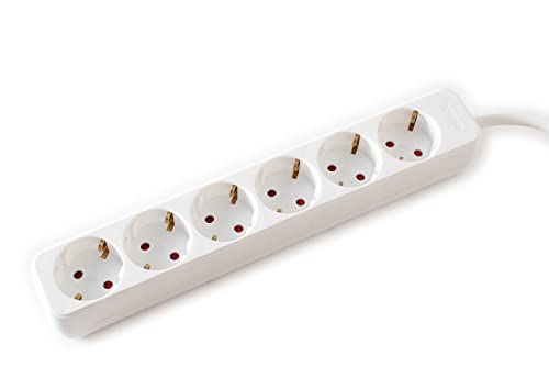 VALUE 6-Fach Steckdosenleiste ohne Schalter, weiß, 1,5 m VALUE 6-Fach Steckdosenleiste ohne Schalter, weiß, 1,5 m von VALUE