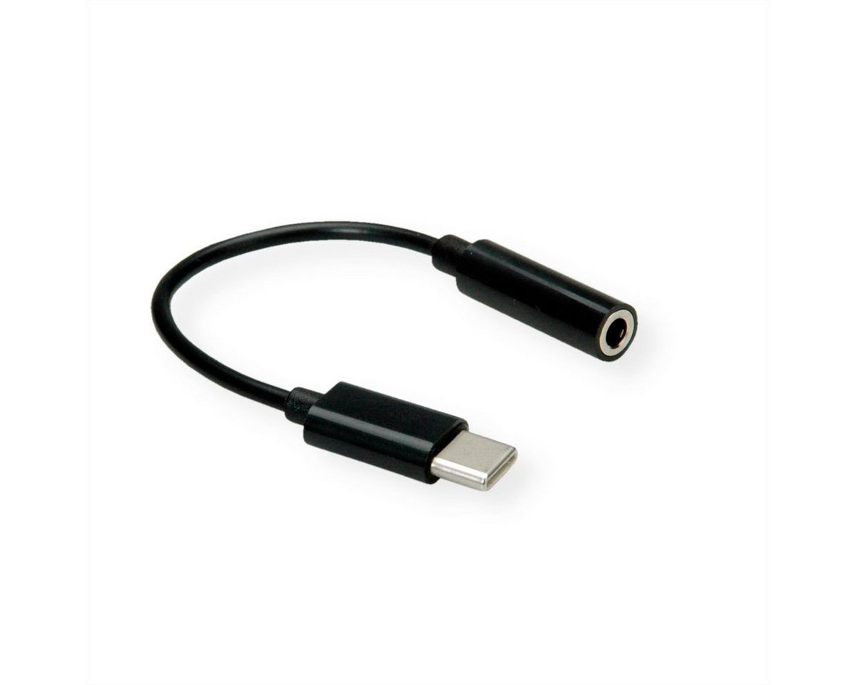 VALUE Adapter USB Typ C - 3,5mm Audio, ST/BU Computer-Adapter USB Typ C (USB-C) Männlich (Stecker) zu Klinke 3,5 mm, 3-polig Stereo (Mini-Klinke) Weiblich (Buchse), 13.0 cm von VALUE