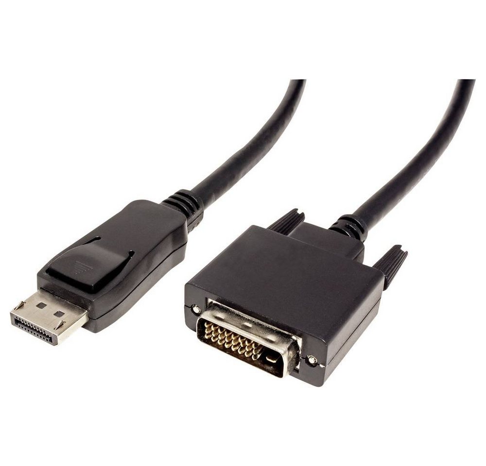 VALUE DisplayPort Kabel DP ST - DVI (24+1) ST,1 m HDMI-Kabel, Geschirmt von VALUE