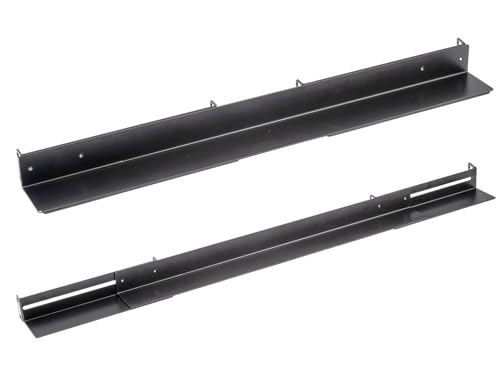 VALUE Gleitschienen, 1 Paar, tiefenvariabel 610-935 mm, schwarz von VALUE