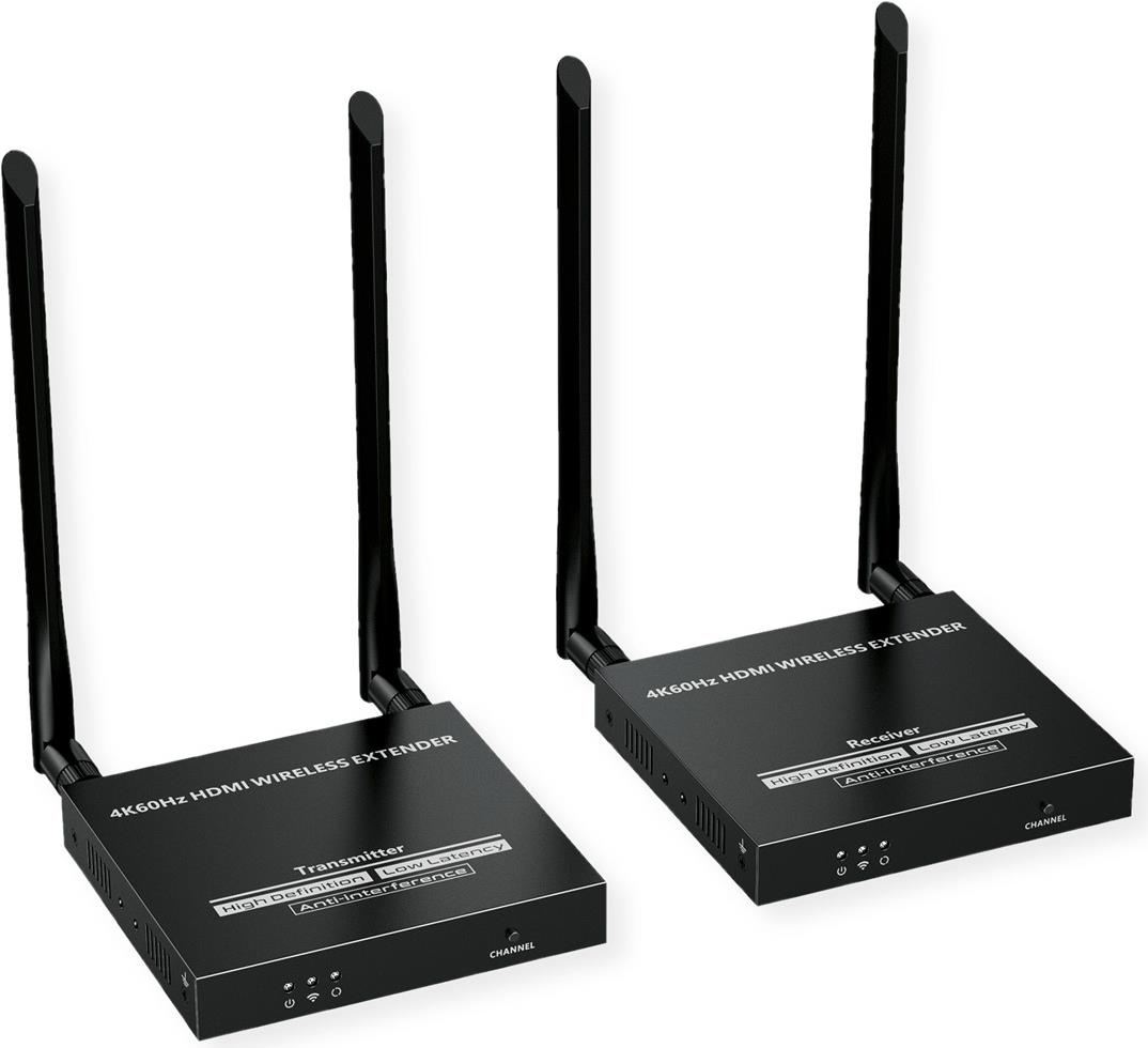 VALUE HDMI 4K Wireless-Kit TX+RX HDMI-Sender u. -Empfänger bis 50m - Kabel-/Adapterset - Digital/Display/Video (14.99.3416) von VALUE