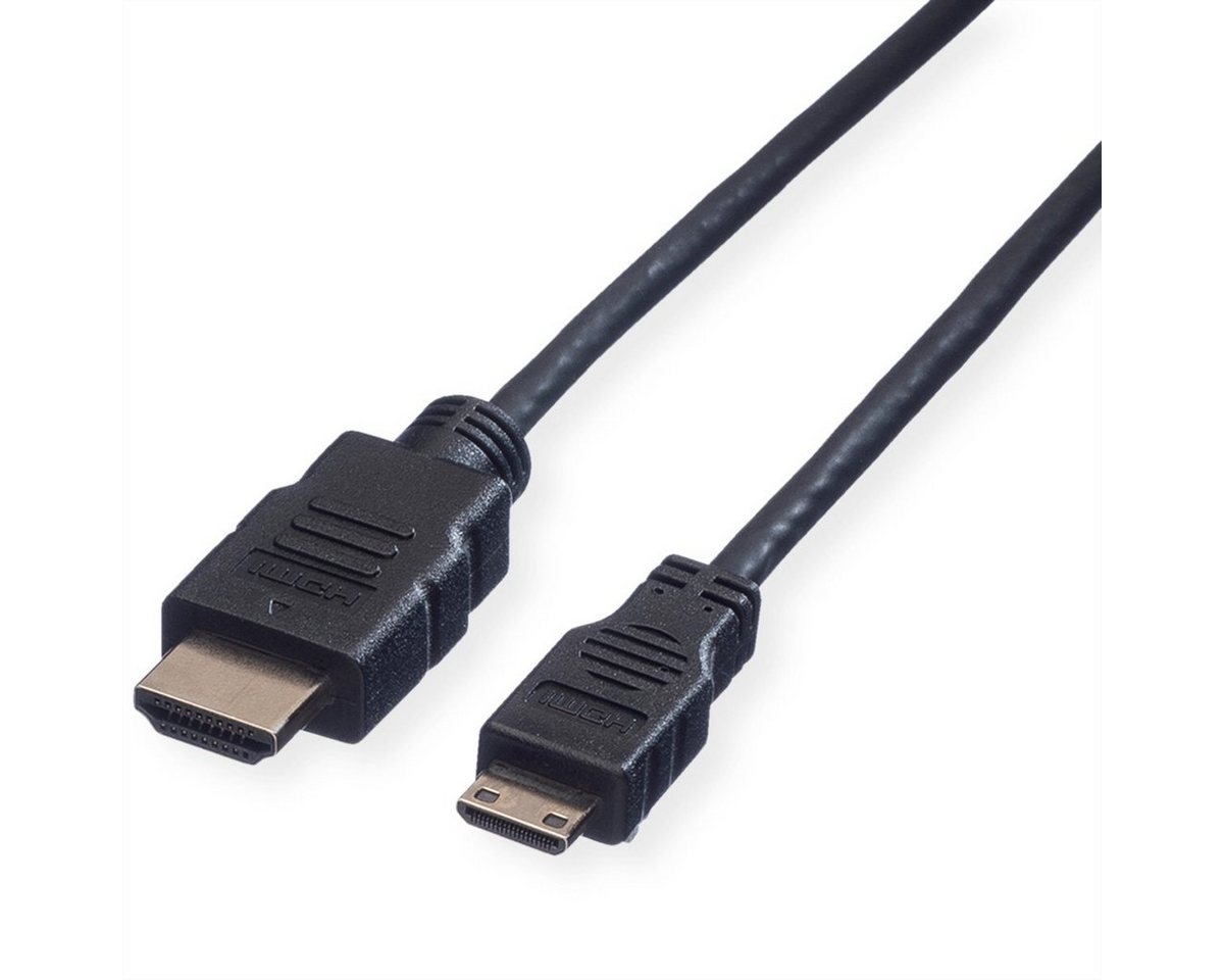 VALUE HDMI High Speed Kabel mit Ethernet, HDMI ST - Mini HDMI ST Audio- & Video-Kabel, HDMI Typ A Männlich (Stecker), HDMI Typ C (Mini) Männlich (Stecker) (200.0 cm) von VALUE