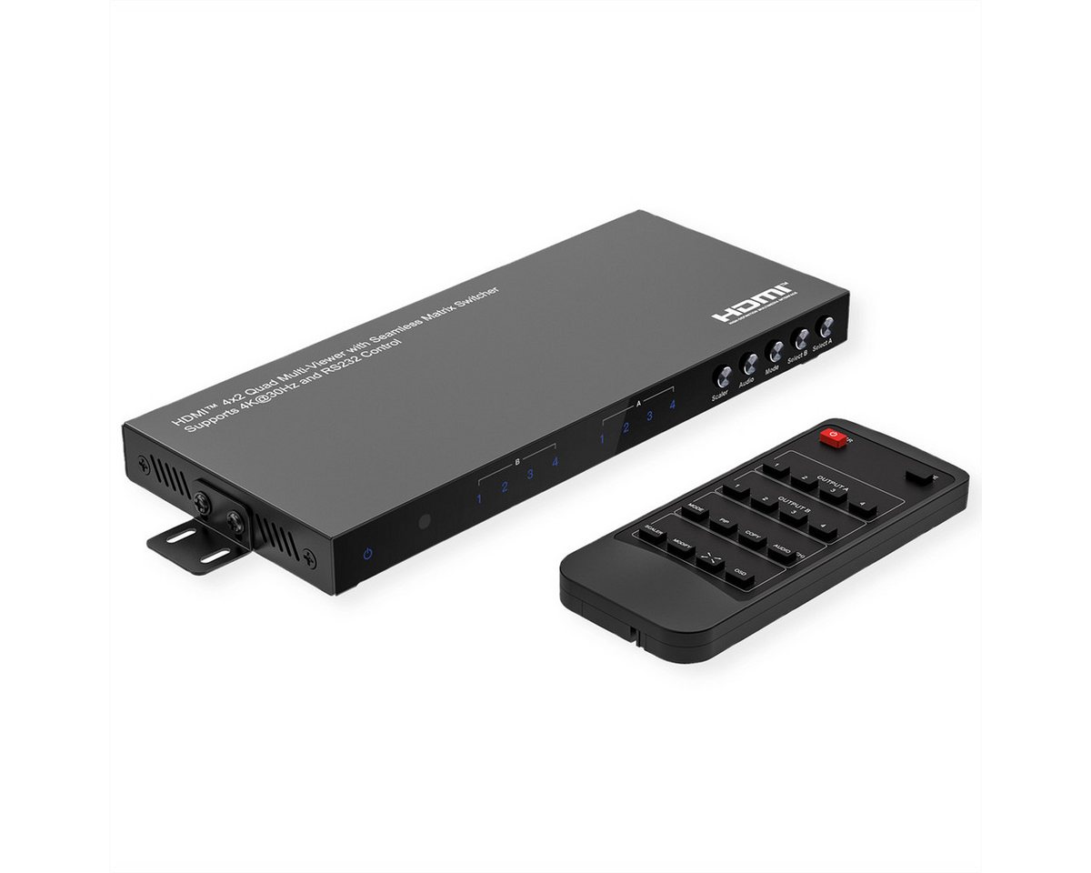 VALUE HDMI Matrix Switch, 4x2 QUAD Multi-Viewer Audio- & Video-Adapter, nahtlose Umschaltung VALUE HDMI Matrix Switch, 4x2 QUAD Multi-Viewer Audio- & Video-Adapter, nahtlose Umschaltung von VALUE