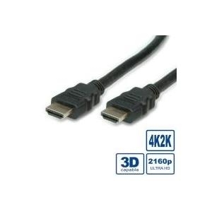 VALUE HDMI Ultra HD with Ethernet - HDMI-Kabel mit Ethernet - HDMI m�nnlich zu HDMI m�nnlich - 2 m - Doppelisolierung - Schwarz von VALUE