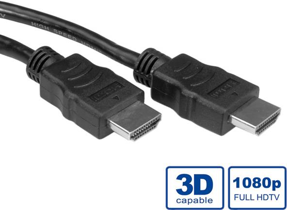 VALUE - HDMI mit Ethernetkabel - HDMI (M) bis HDMI (M) - 7.5 m - abgeschirmt - Schwarz (11.99.5736) von VALUE