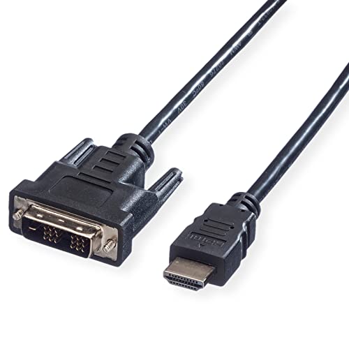 VALUE Kabel DVI (18+1) ST - HDMI ST, schwarz, 1 m von VALUE