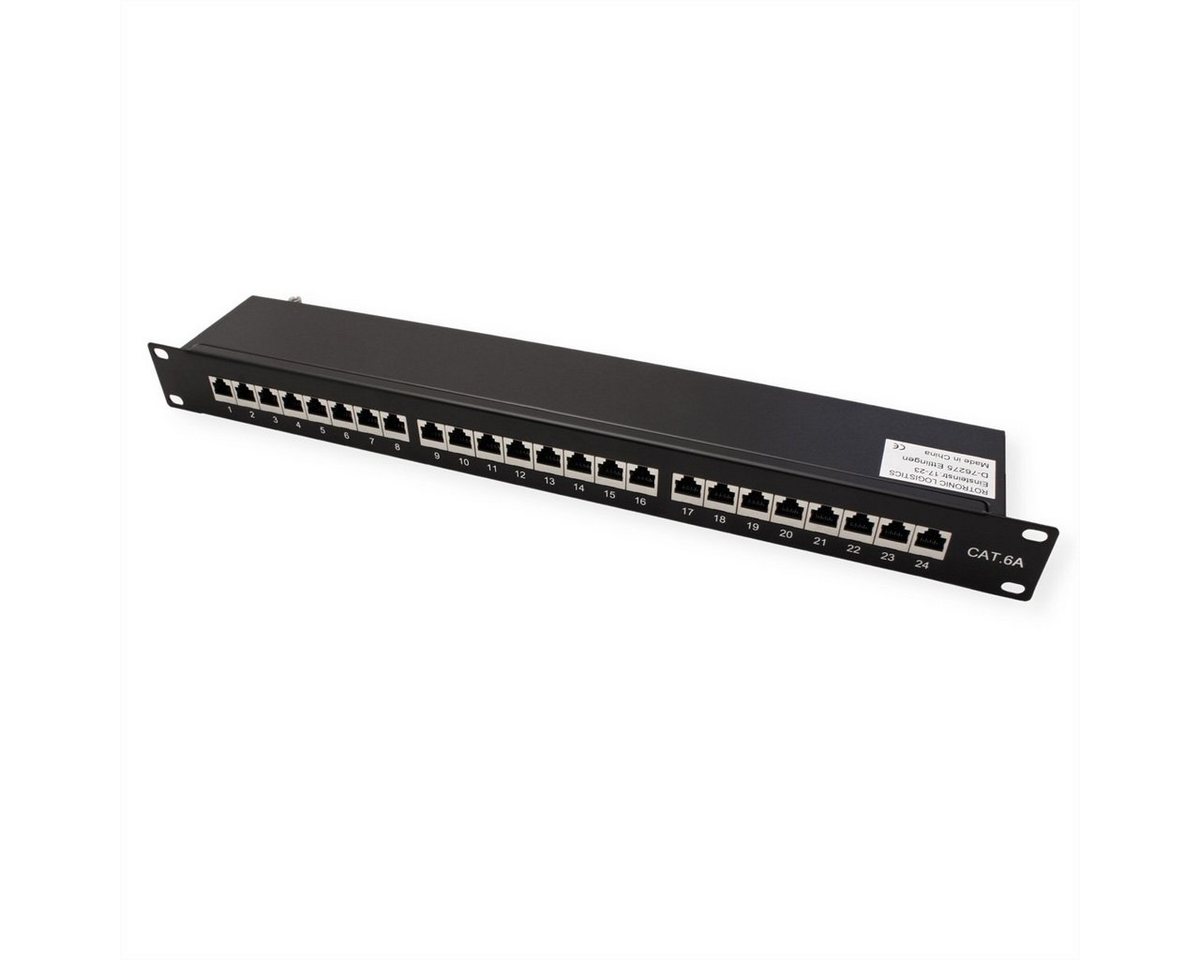 VALUE Kat.6A (Class EA) 19-Patchpanel, 24 P, geschirmt Netzwerk-Panel (bestückt, 24 Ports)" von VALUE