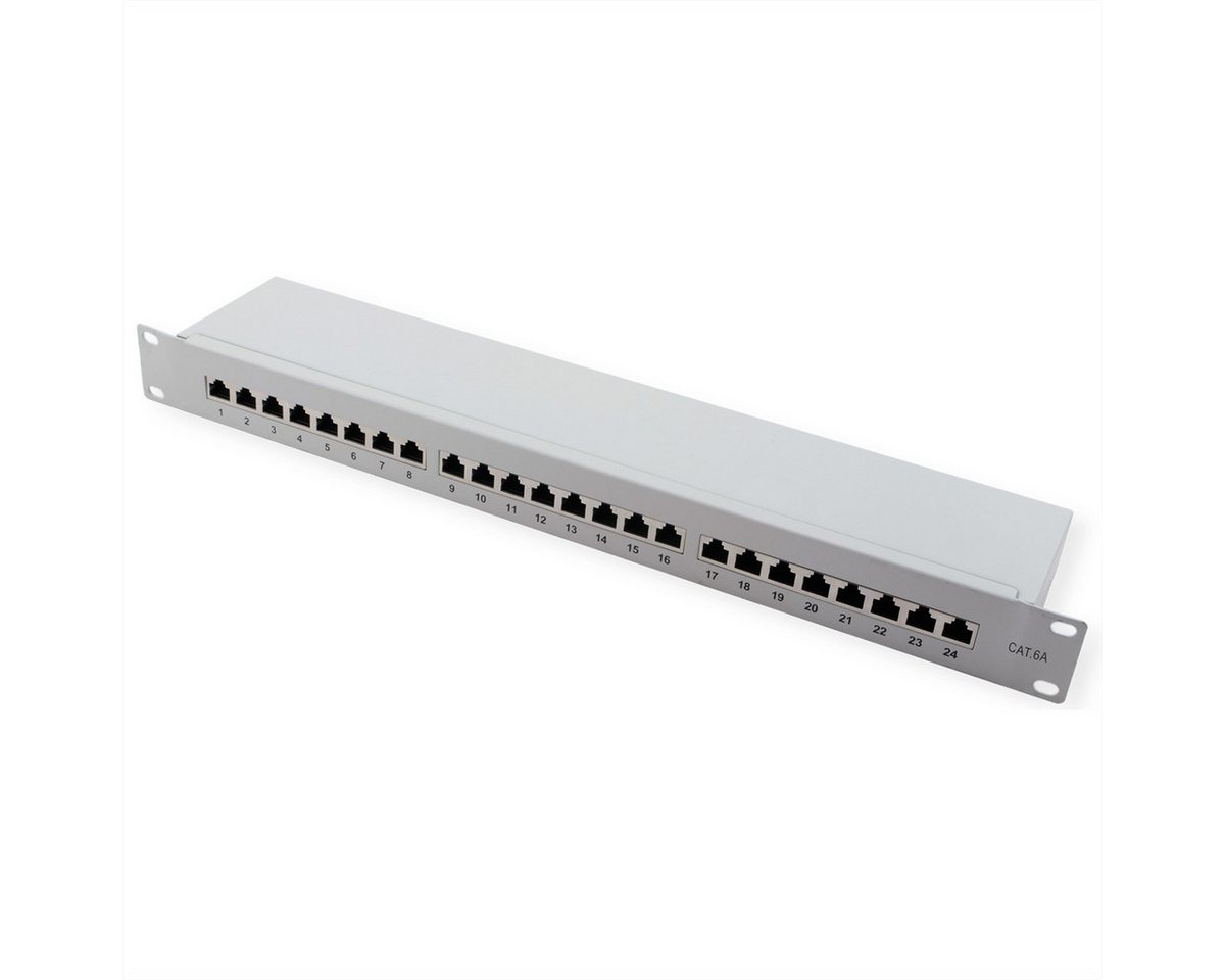 VALUE Kat.6A (Class EA) 19"-Patchpanel, 24 P, geschirmt Netzwerk-Panel (bestückt, 24 Ports) von VALUE
