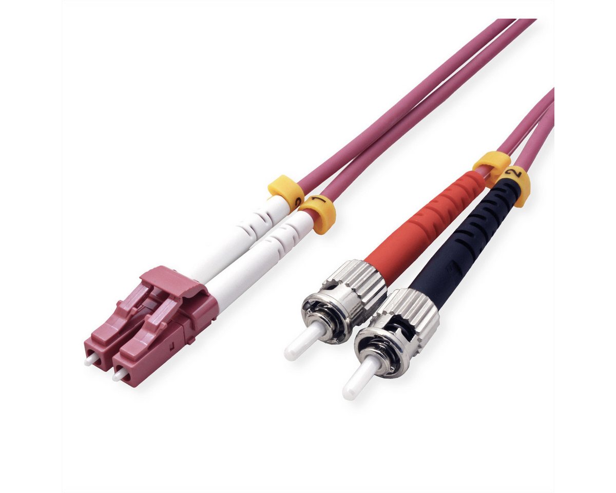 VALUE LWL-Kabel 50/125µm OM4, LC/ST Glasfaserkabel, (300.0 cm) von VALUE