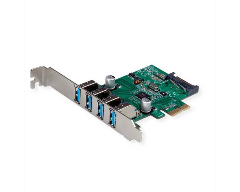 VALUE PCI-Express-Karte, USB 3.2 Gen 1, 4 Ports Computer-Adapter von VALUE