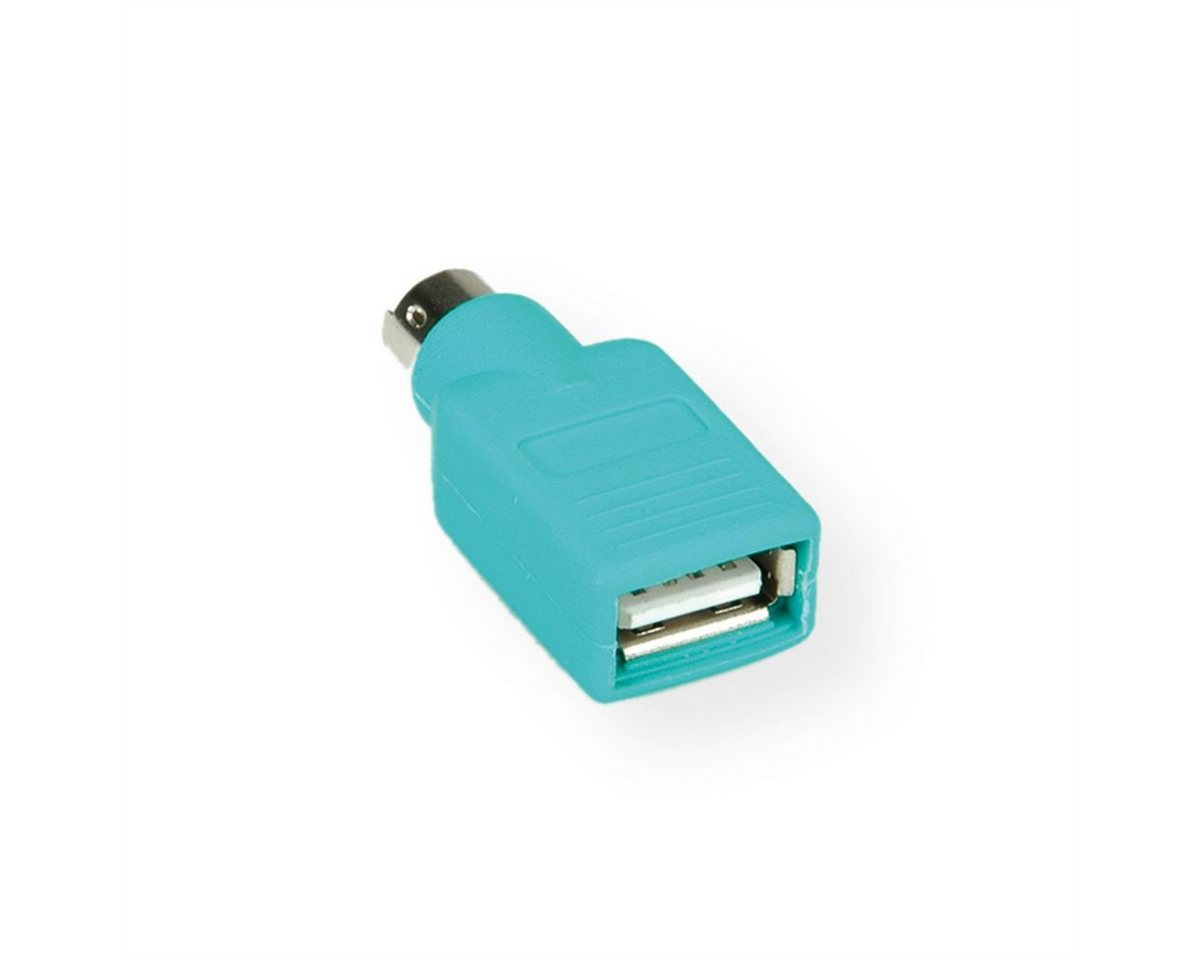 VALUE PS/2 - USB Maus-Adapter, grün Computer-Adapter USB 2.0 Typ A Weiblich (Buchse) zu PS/2 Männlich (Stecker) von VALUE