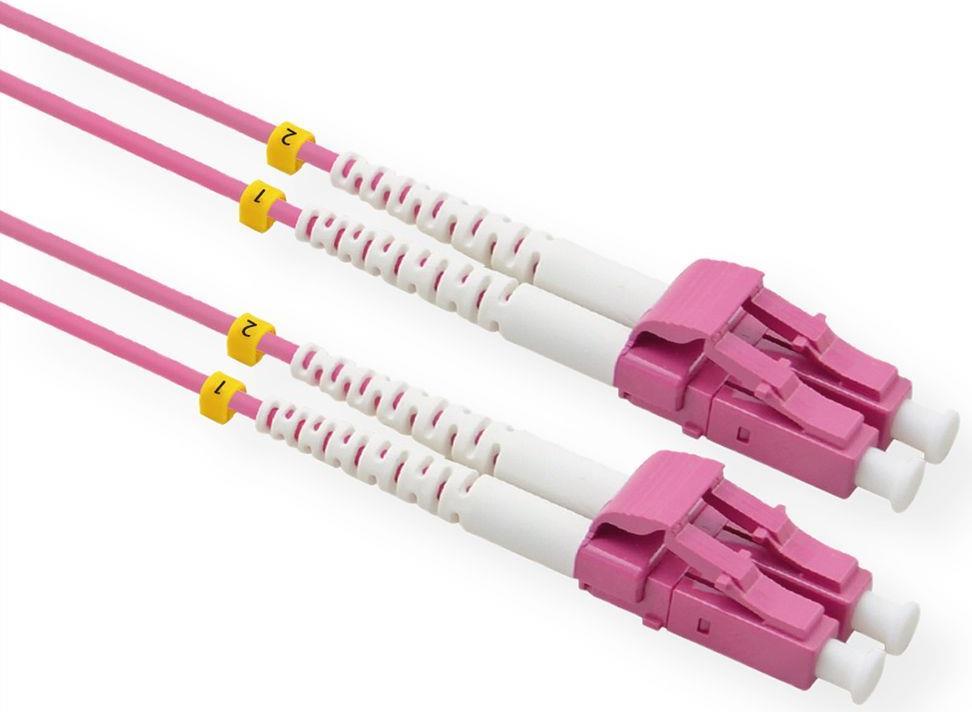 VALUE - Patch-Kabel - LC Multi-Mode (M) bis LC Multi-Mode (M) - 15 m - Glasfaser - 50/125 Mikrometer - OM3 - halogenfrei - violett (21.99.8836) von VALUE