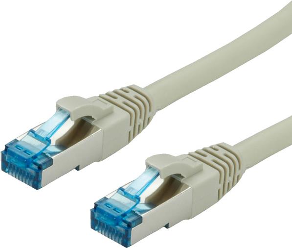 VALUE - Patch-Kabel - RJ-45 (M) bis RJ-45 (M) - 20 m - SFTP, PiMF - CAT 6A - geformt, gestranded - Grau (21.99.0869) von VALUE