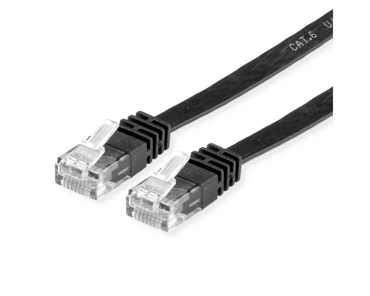 VALUE Patchkabel Kat.6 (Class E) UTP, extra-flach LAN-Kabel, RJ-45 Männlich (Stecker), RJ-45 Männlich (Stecker) (50.0 cm) von VALUE