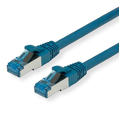 VALUE Patchkabel Kat.6A (Class EA) S/FTP (PiMF), LSOH, blau, 0,5 m von VALUE