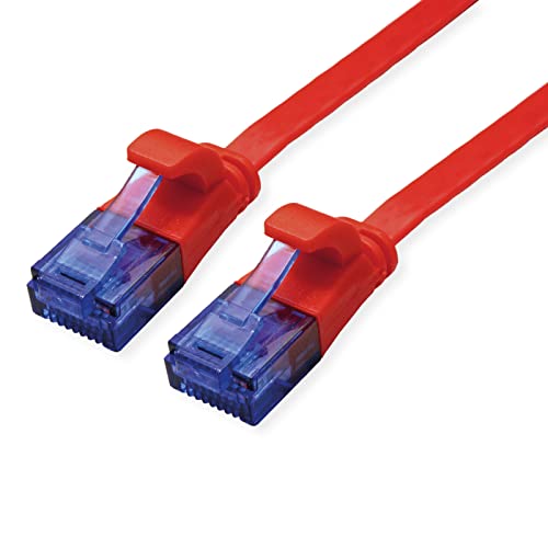 VALUE Patchkabel Kat.6A (Class EA) UTP, extra-flach, rot, 1 m von VALUE