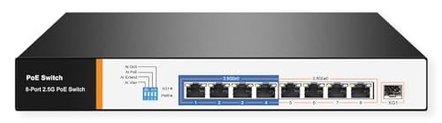 VALUE PoE+ 2,5 Gigabit Ethernet Switch, 8 Ports + Uplink (SFP+) von VALUE