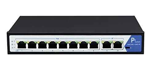VALUE PoE+ Gigabit Ethernet Switch, 8+2 Ports von VALUE