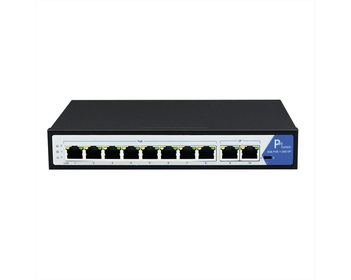 VALUE PoE+ Gigabit Ethernet Switch Netzwerk-Switch (8+2 Ports) von VALUE