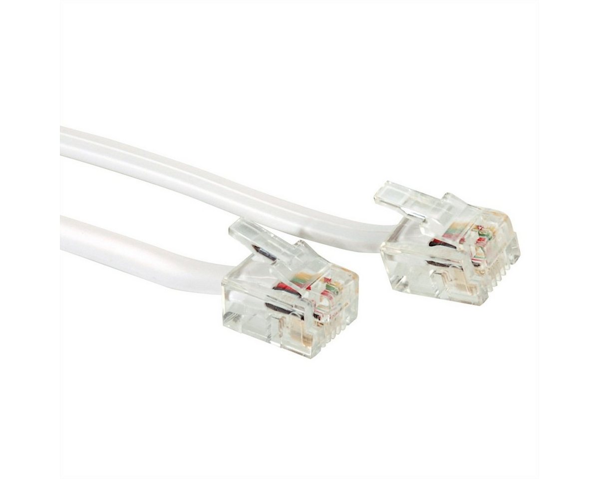 VALUE RJ12-Telefonkabel 6P4C Computer-Kabel, RJ-12 (6P4C) Männlich (Stecker), RJ-12 (6P4C) Männlich (Stecker) (600.0 cm) von VALUE