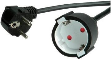 VALUE - Spannungsversorgungs-Verlängerungskabel - CEE 7/7 (SCHUKO) (M) bis CEE 7/7 (SCHUKO) (W) - Wechselstrom 250 V - 16 A - 5 m - Schwarz (19.99.1167) von VALUE