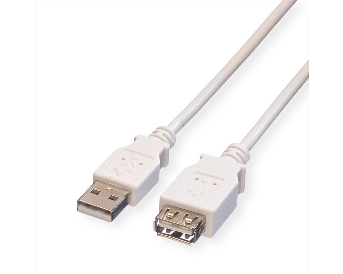 VALUE USB 2.0 Kabel USB-Kabel, USB 2.0 Typ A Männlich (Stecker), USB 2.0 Typ A Weiblich (Buchse) (80.0 cm), Typ A-A, ST/BU von VALUE