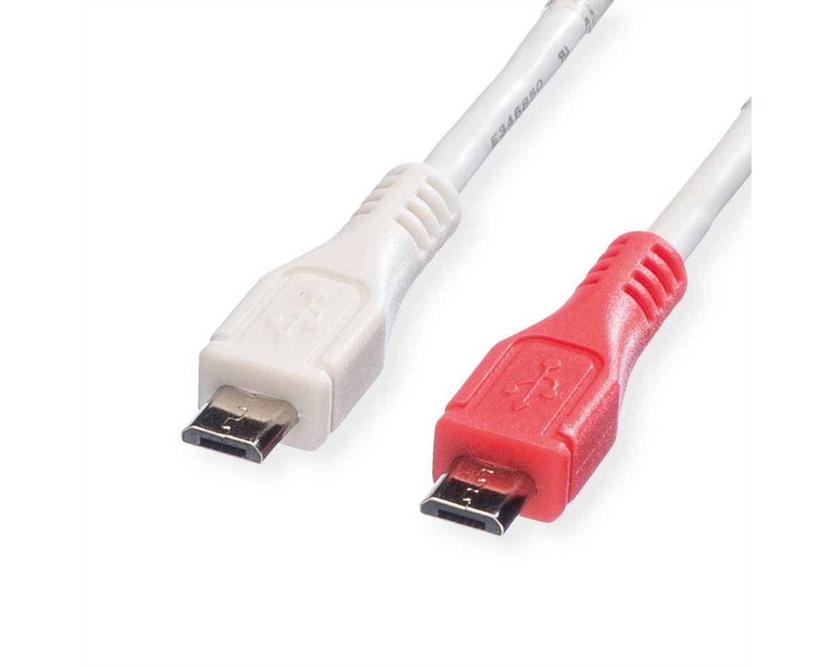 VALUE USB 2.0 Ladekabel, Micro B - Micro B, ST/ST USB-Kabel, USB 2.0 Typ Micro B Männlich (Stecker), USB 2.0 Typ Micro B Männlich (Stecker) (30.0 cm), 0,3m von VALUE