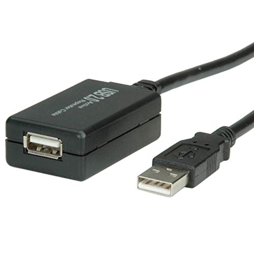 VALUE USB 2.0 Verlängerung, aktiv, mit Repeater, schwarz, 12 m VALUE USB 2.0 Verlängerung, aktiv, mit Repeater, schwarz, 12 m von VALUE