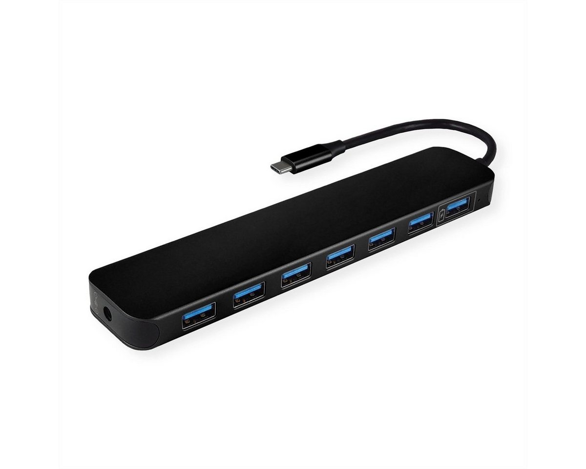 VALUE USB 3.2 Gen 1 Hub, 7fach, Typ C Anschlusskabel Computer-Adapter, 10.0 cm VALUE USB 3.2 Gen 1 Hub, 7fach, Typ C Anschlusskabel Computer-Adapter, 10.0 cm von VALUE