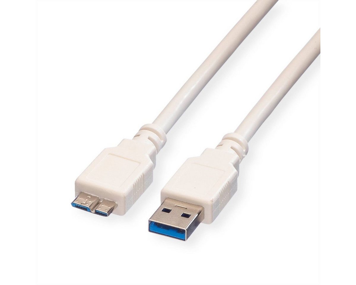 VALUE USB 3.2 Gen 1 Kabel, A ST - Micro B ST USB-Kabel, USB 3 Typ A Männlich (Stecker), USB 3 Typ Micro B Männlich (Stecker) (80.0 cm) von VALUE