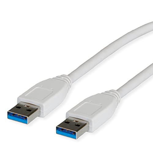 VALUE USB 3.2 Gen 1 Kabel, Typ A-A, weiß, 3 m von VALUE