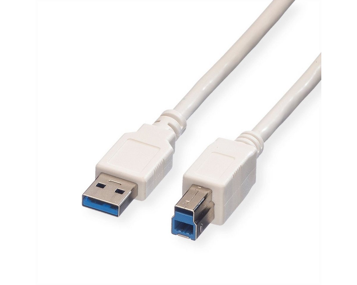 VALUE USB 3.2 Gen 1 Kabel, Typ A-B USB-Kabel, USB 3 Typ A Männlich (Stecker), USB 3 Typ B Männlich (Stecker) (80.0 cm) von VALUE