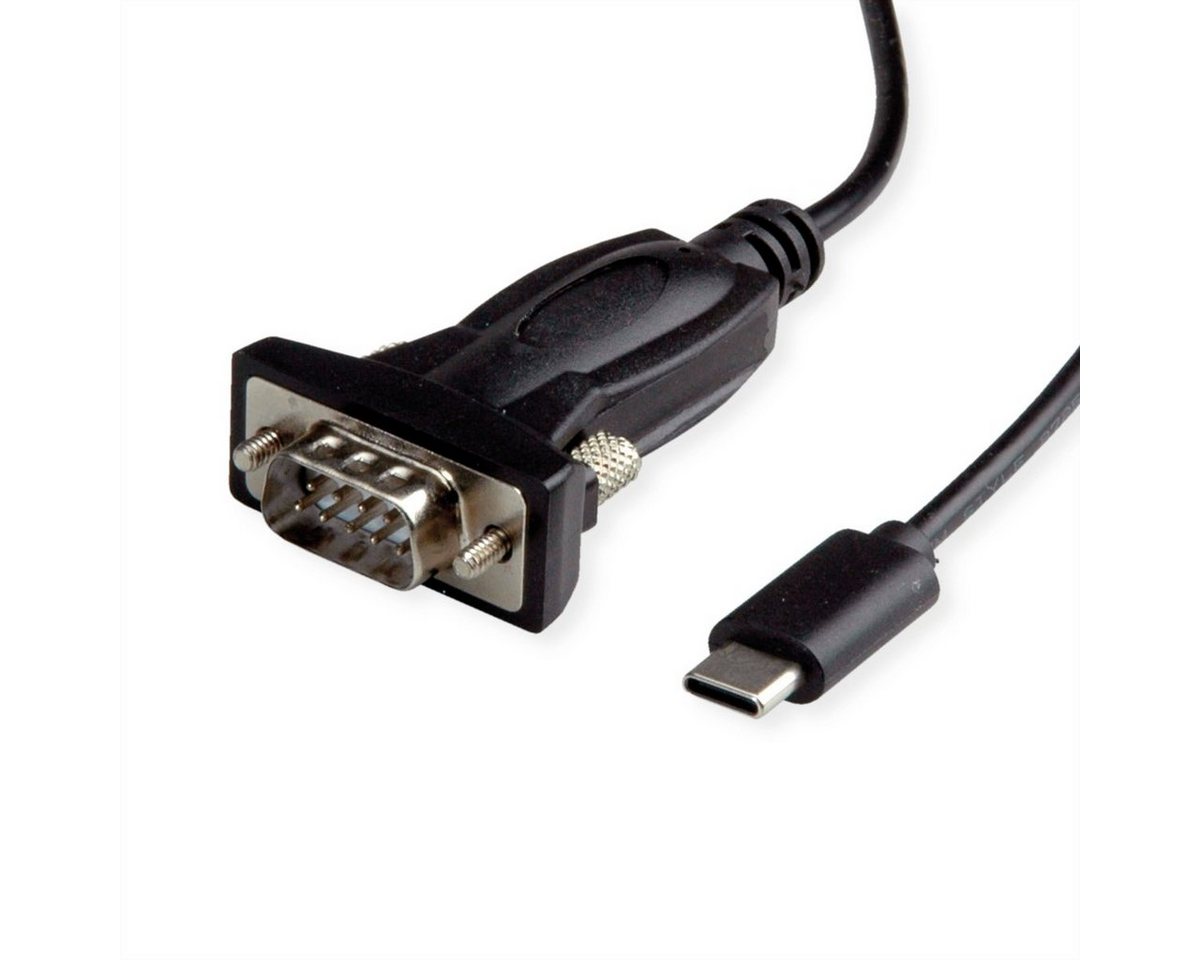 VALUE USB - Seriell Konverter-Kabel, Typ C - RS232 Computer-Adapter USB Typ C (USB-C) Männlich (Stecker) zu D-Sub 9-polig (DE-9) Männlich (Stecker), 180.0 cm von VALUE