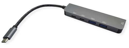 VALUE USB Typ C Dockingstation, HDMI 4K60, 3X USB3.2 Gen1 (1x C + 2X A), 1x PD von VALUE