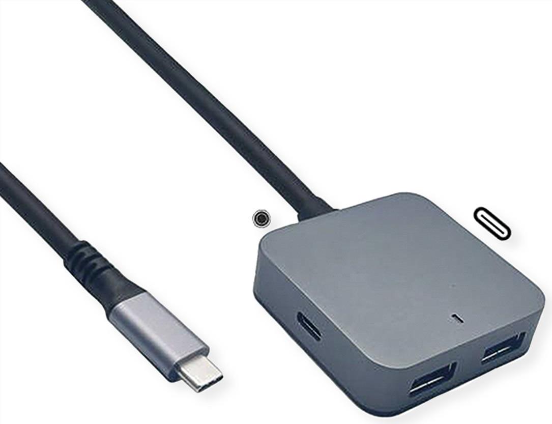 VALUE USB3.2 Gen1 Hub 4fach 2x A+ C Verl.kabel 3m (12.99.1126) von VALUE