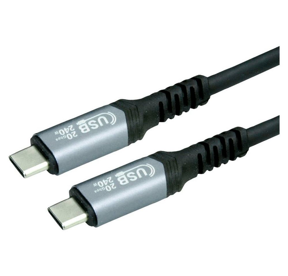 VALUE USB4 Gen2x2 Kabel, 20 Gbit/s, 240 W,2 m USB-Kabel, Geschirmt von VALUE