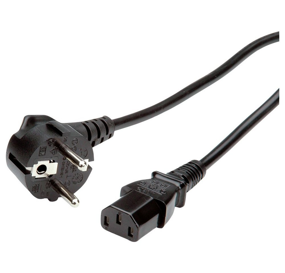 VALUE Value 19.99.1017 Strom Verbindungskabel Schwarz 0.60 m Elektro-Kabel, (60.00 cm) von VALUE