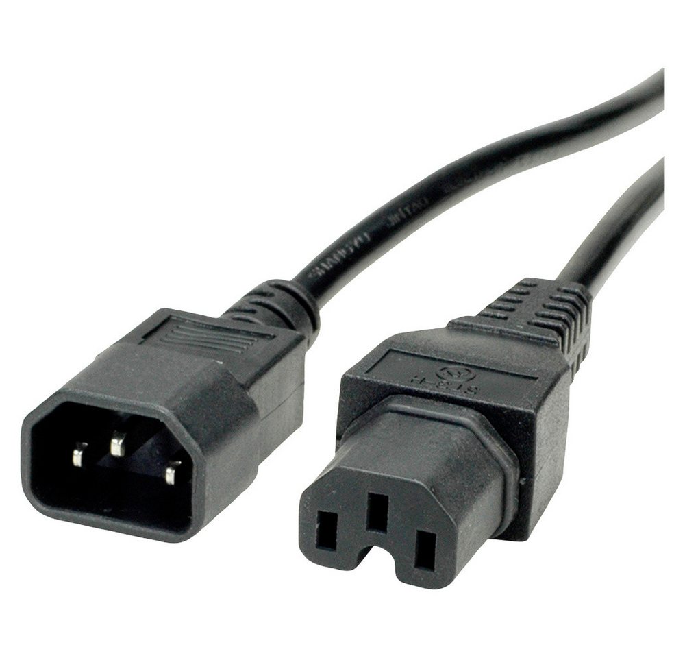 VALUE Value 19.99.1122 Kaltgeräte Anschlusskabel Schwarz 1.80 m Netzkabel, (180.00 cm) von VALUE