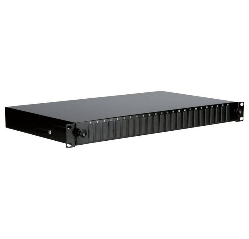 VALUE Value VALUE 19"-Spleißbox leer 1 HE, 24x SC DX / LC 4-fach, ausziehbar Netzwerk-Patch-Panel von VALUE