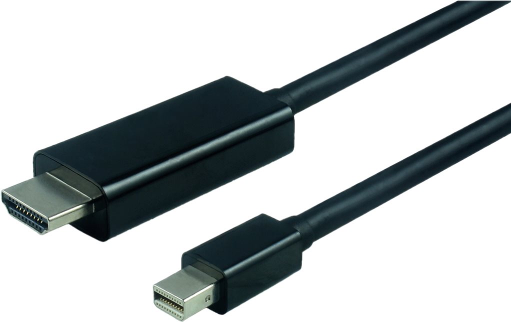 VALUE - Videokabel - DisplayPort / HDMI - Mini DisplayPort (M) bis HDMI (M) - 1 m - abgeschirmt - Schwarz (11.99.5795) von VALUE