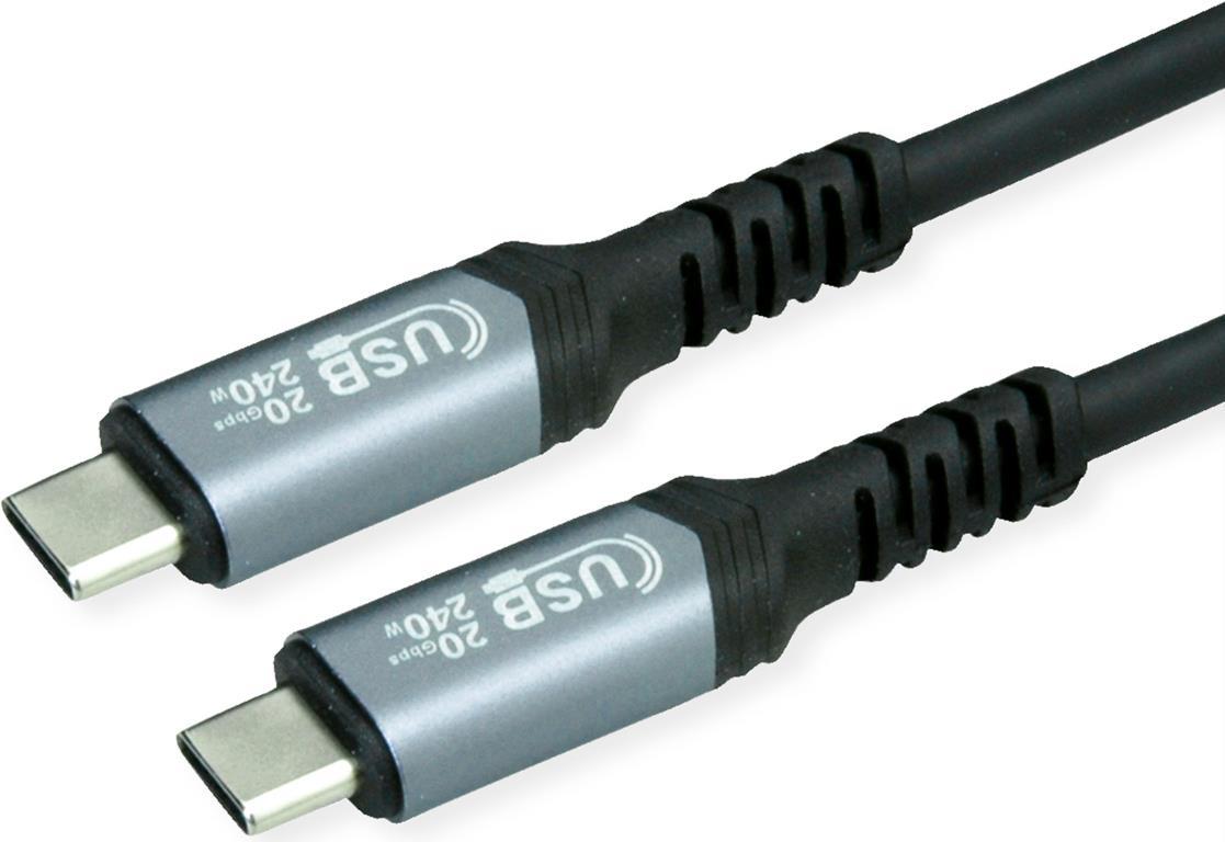 Value 11.99.9087 USB Kabel 2 m USB4 Gen 2x2 USB C Schwarz (11.99.9087) von VALUE